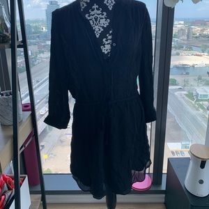 Black button down dress